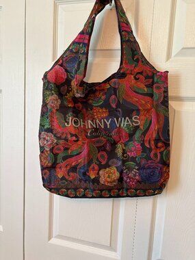 Johnny Was Reusable Nylon Tote Bag